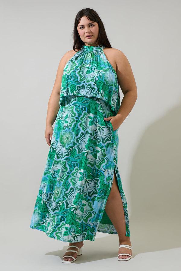 Sugarlips Tanti Floral Moya Sleeveless Maxi Dress Curve