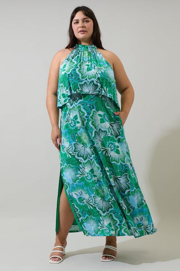 sugarlips Tanti Floral Moya Sleeveless Maxi Dress Curve