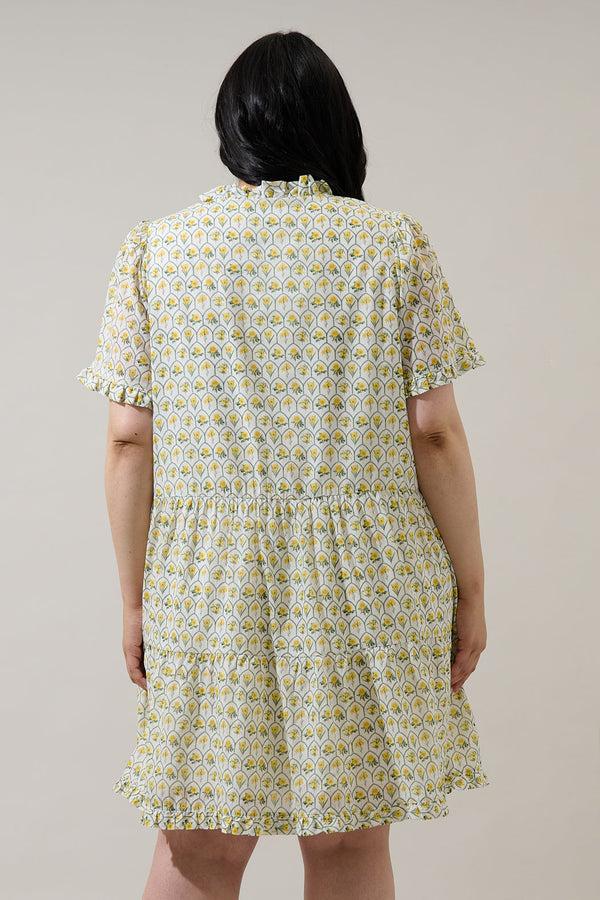 Sugarlips Trinny Floral Kara Shift Mini Dress Curve