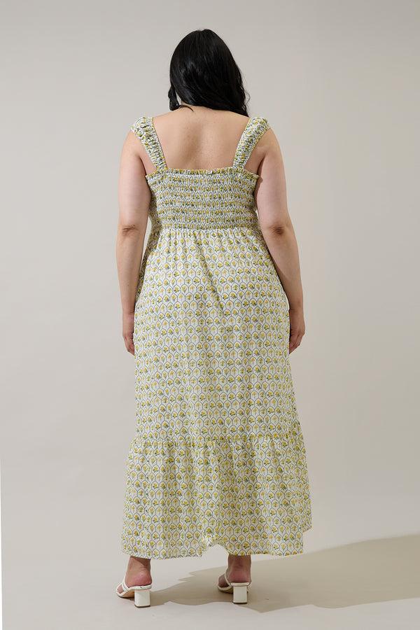 Sugarlips Trinny Floral Tayla Smocked Maxi Dress Curve