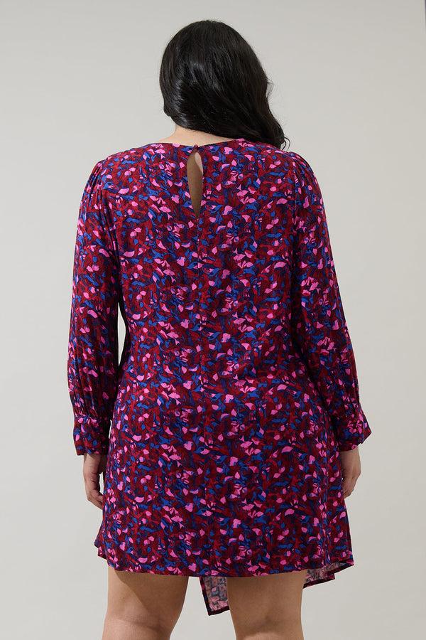 Sugarlips Turma Abstract Willy Wrap Mini Dress Curve