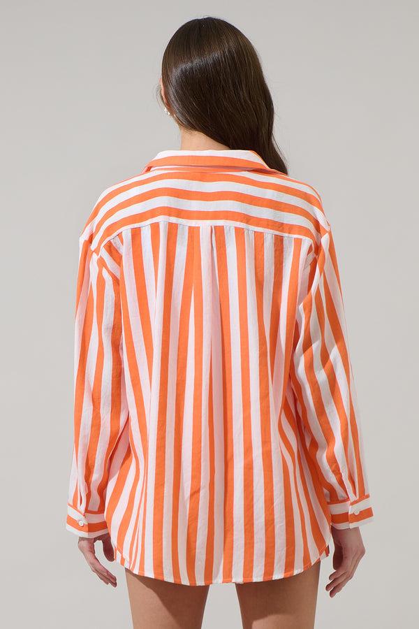 Sugarlips Valera Striped Dalton Boyfriend Button Down Shirt