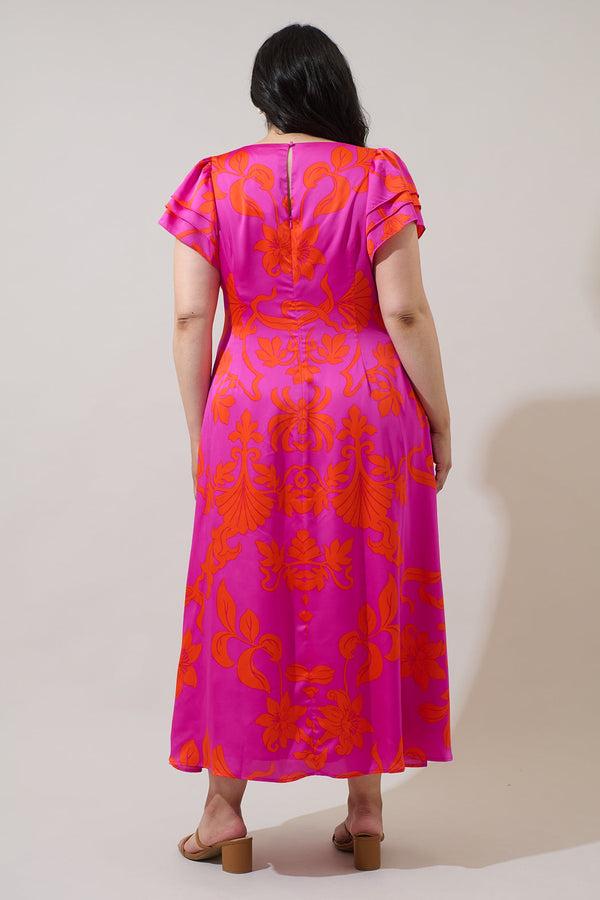 Sugarlips Vallie Floral Ritany Empire Maxi Dress Curve