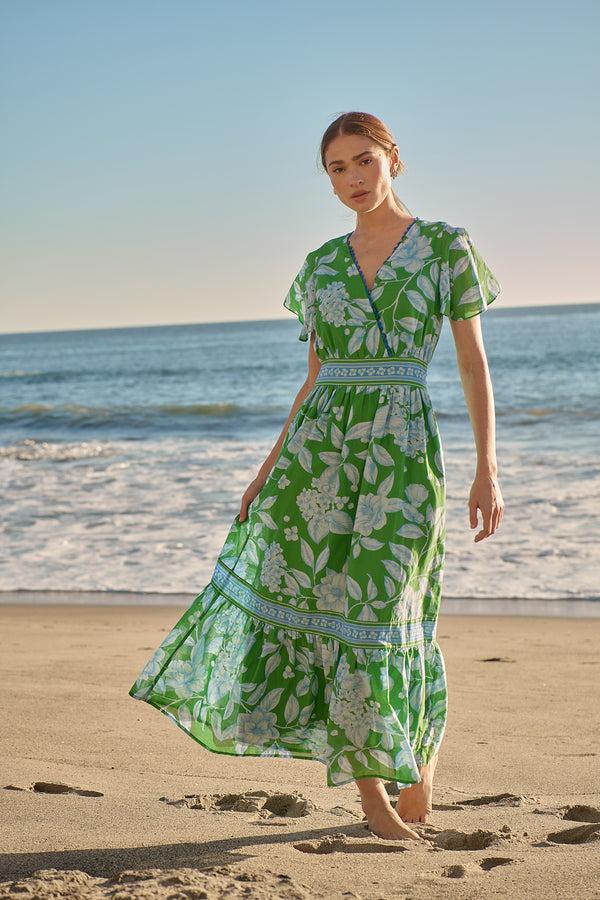 sugarlips Verbena Floral Ingrida Surplice Maxi Dress