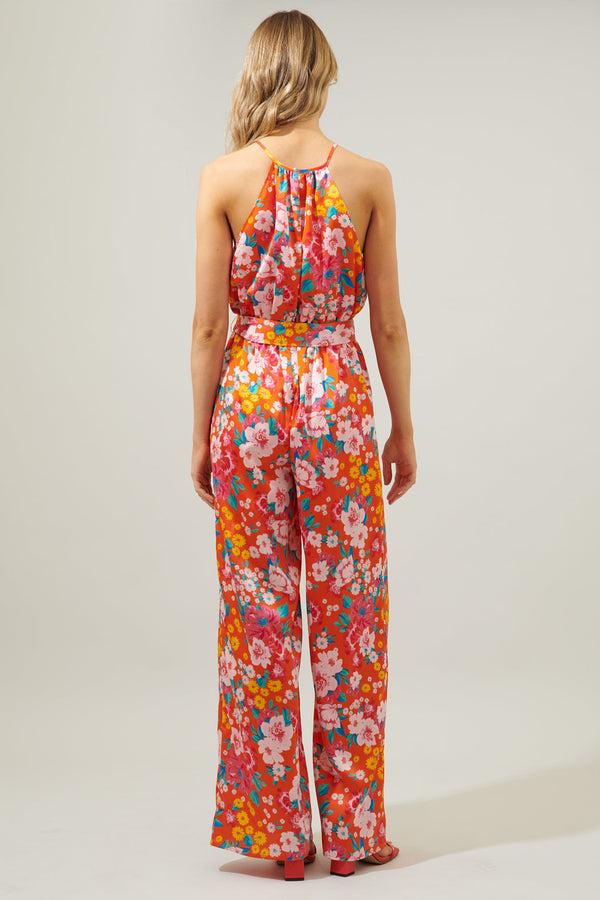 Sugarlips Waverly Floral Lighthearted Trapeze Jumpsuit