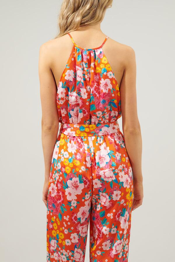 Sugarlips Waverly Floral Lighthearted Trapeze Jumpsuit