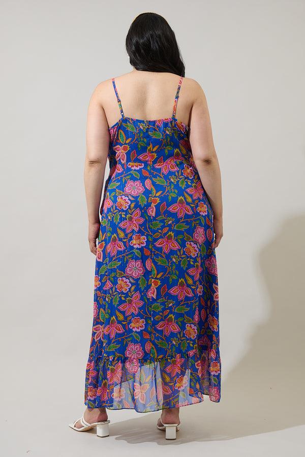 Sugarlips Wendey Floral Zayna Wrap Maxi Dress Curve