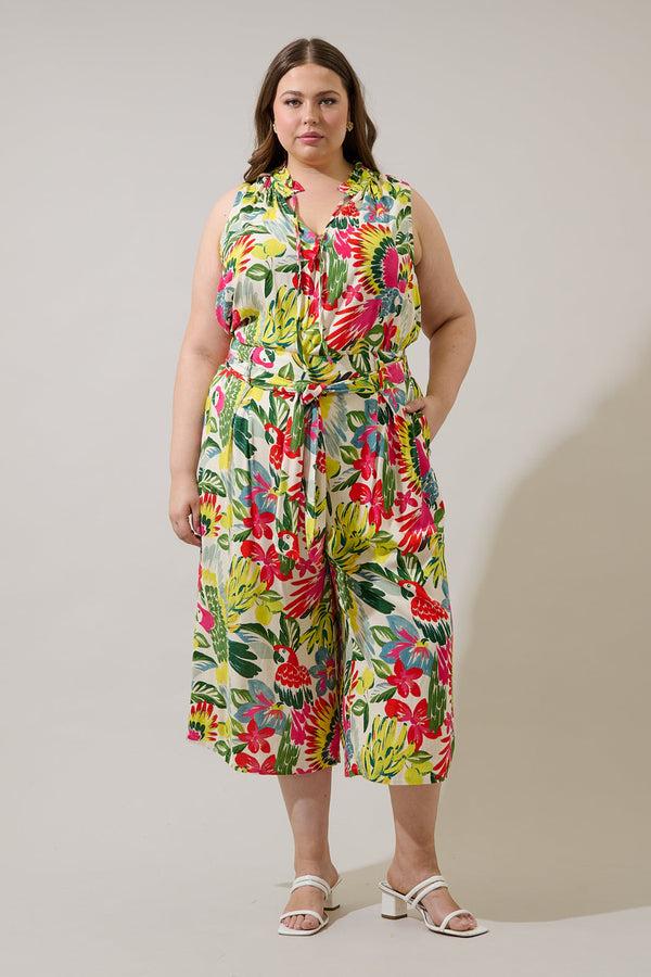 Sugarlips Wissa Tropical Miley Sleeveless Blouse Curve