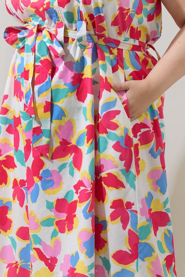 Sugarlips Yani Floral Luvi Sleeveless Midi Dress Curve