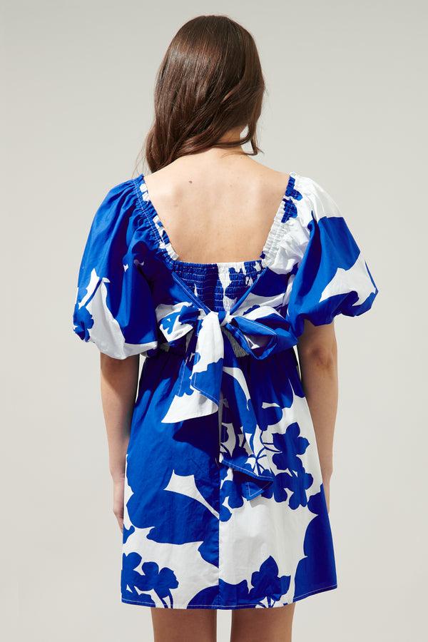 Sugarlips Yardley Floral Marion Puff Sleeve Babydoll Mini Dress