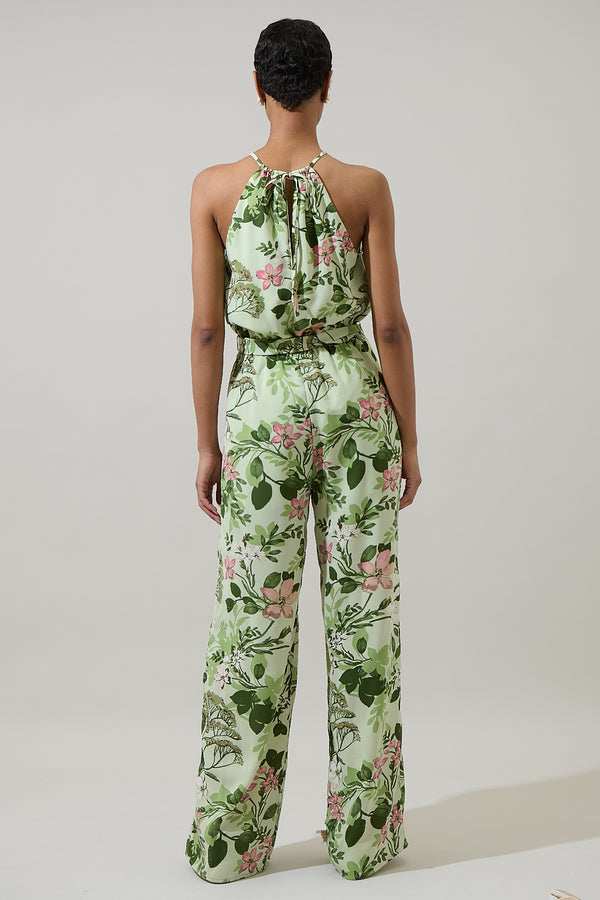Sugarlips Zane Floral Lighthearted Trapeze Jumpsuit
