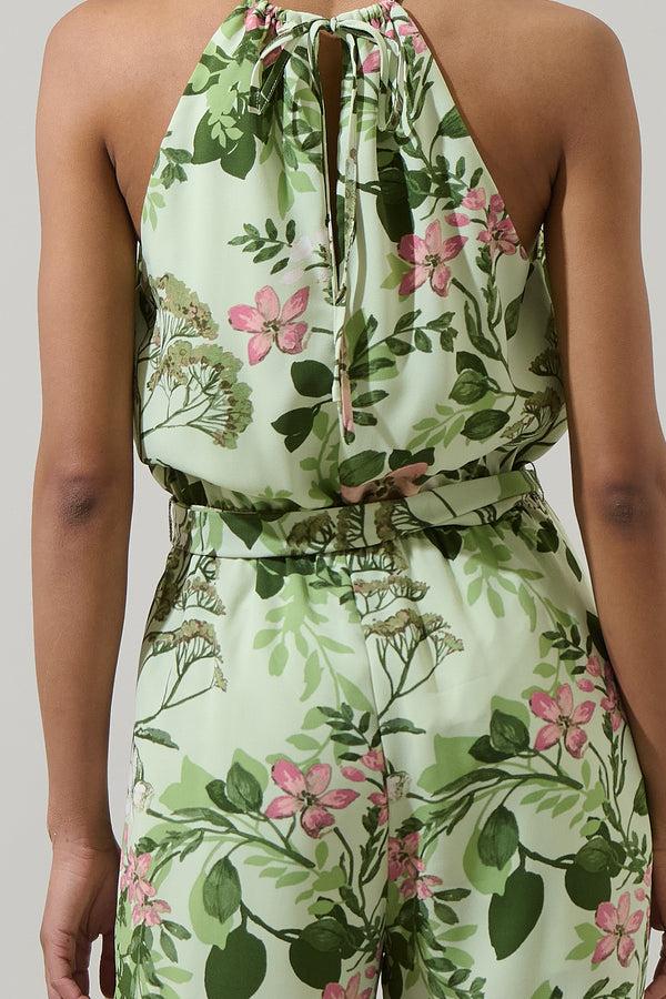 Sugarlips Zane Floral Lighthearted Trapeze Jumpsuit
