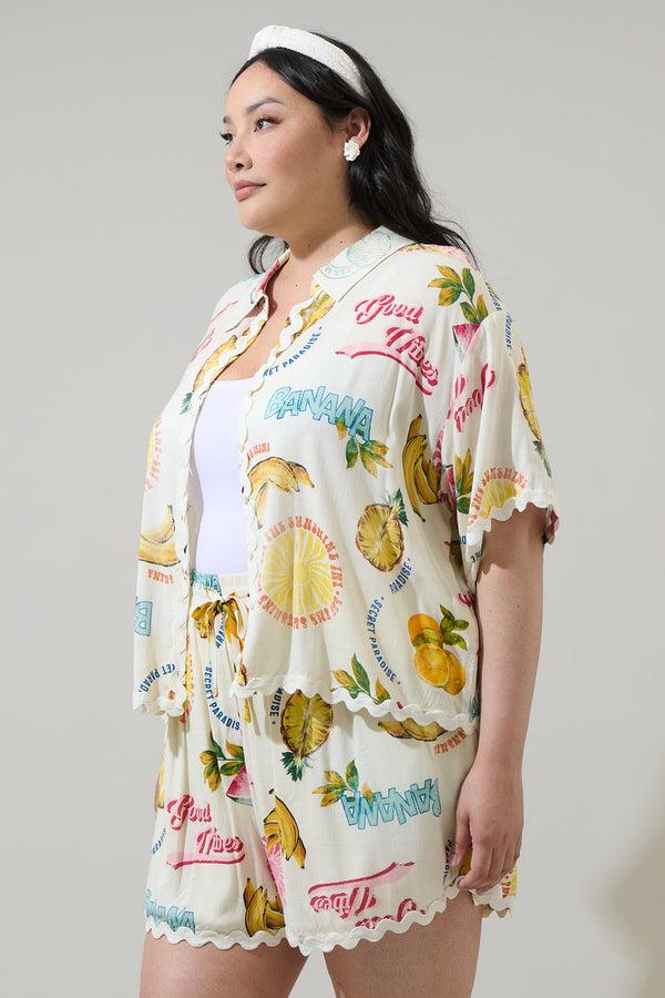 Sugarlips Zion Paradise Marnie Button Up Shirt Curve
