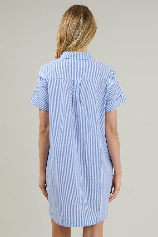 Sugarlips Zira Striped Kaylee Button Down Shirt Dress