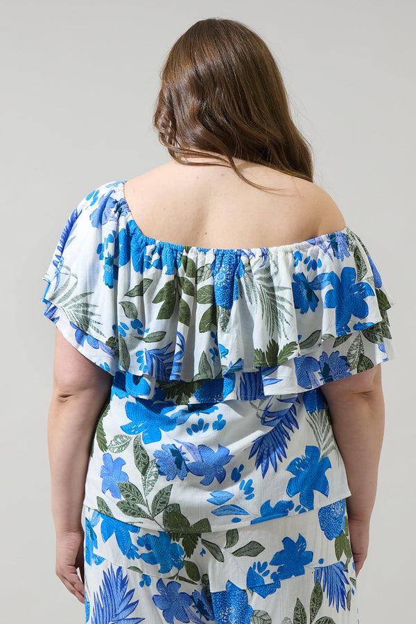 Sugarlips Zurie Floral Talisy Off Shoulder Top Curve