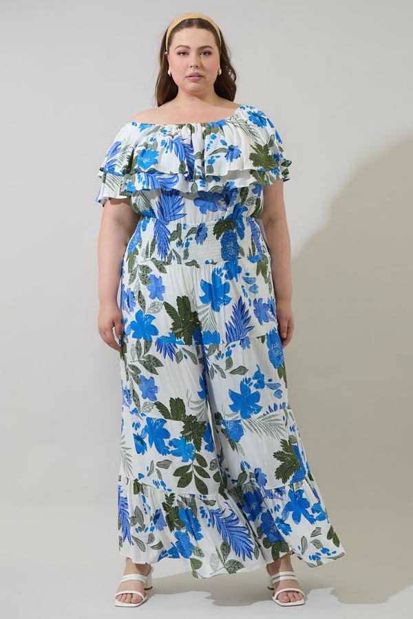 Sugarlips Zurie Floral Talisy Off Shoulder Top Curve