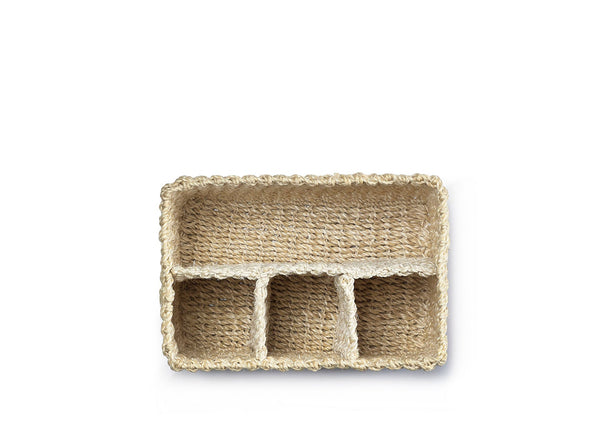 Summerill & Bishop Abaca Woven Cutlery Basket In Cream