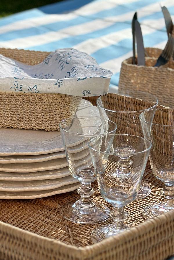 Summerill & Bishop Abaca Woven Cutlery Basket In Sage