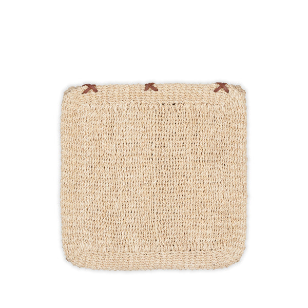 Summerill & Bishop Abaca Woven Cutlery Box With A Lid In Cream