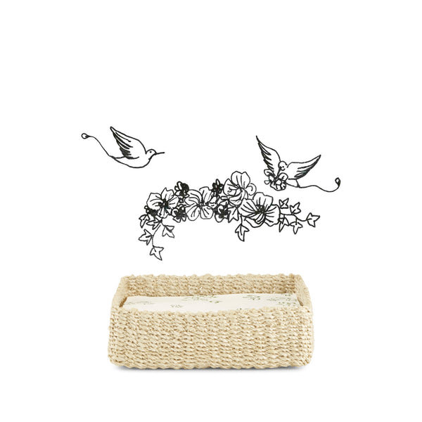 Summerill & Bishop Abaca Woven Napkin Holder In Cream