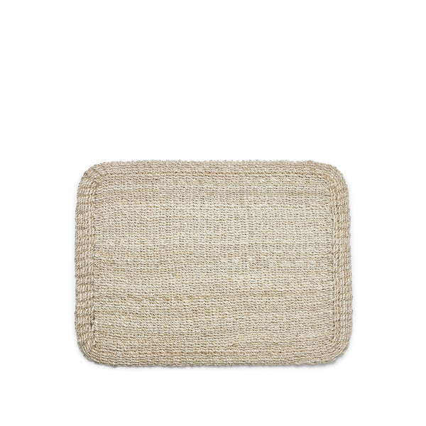 summerill & bishop Abaca Woven Rectangular Placemat in Cream
