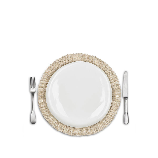 Summerill & Bishop Abaca Woven Round Placemat In Cream