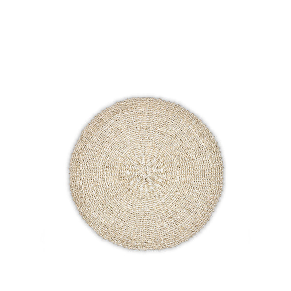 summerill & bishop Abaca Woven Round Placemat in Cream