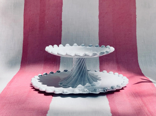 Summerill & Bishop Adelaide Two Level Cake Stand By Astier De Villatte 16.5cm
