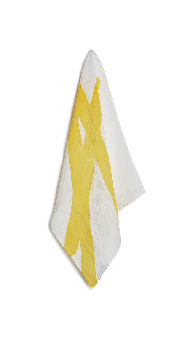 summerill & bishop Alphabet Napkin 'A' in Lemon Yellow 50x50cm