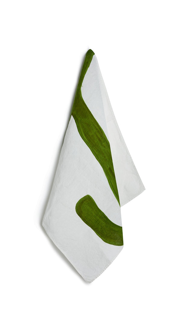 summerill & bishop Alphabet Napkin 'J' in Avocado Green 50x50cm