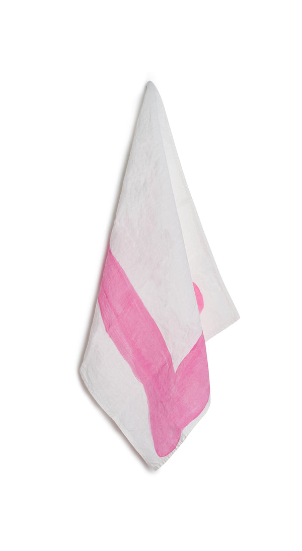 summerill & bishop Alphabet Napkin 'L' in Rose Pink 50x50cm