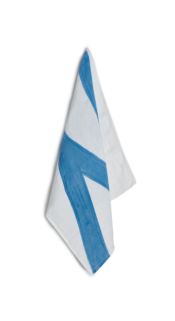 summerill & bishop Alphabet Napkin 'N' in Sky Blue 50x50cm