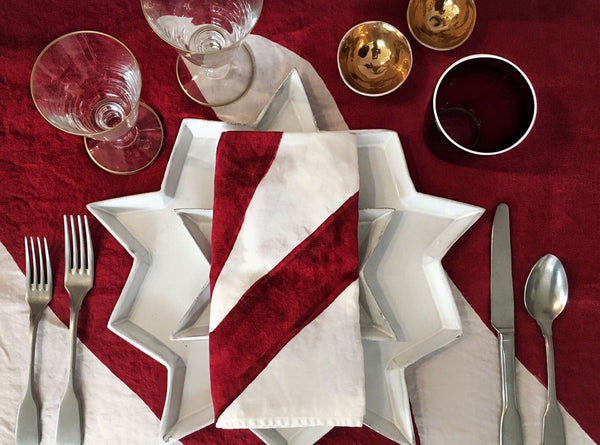 Summerill & Bishop Alphabet Napkin 'Q' In Powder Blue 50x50cm