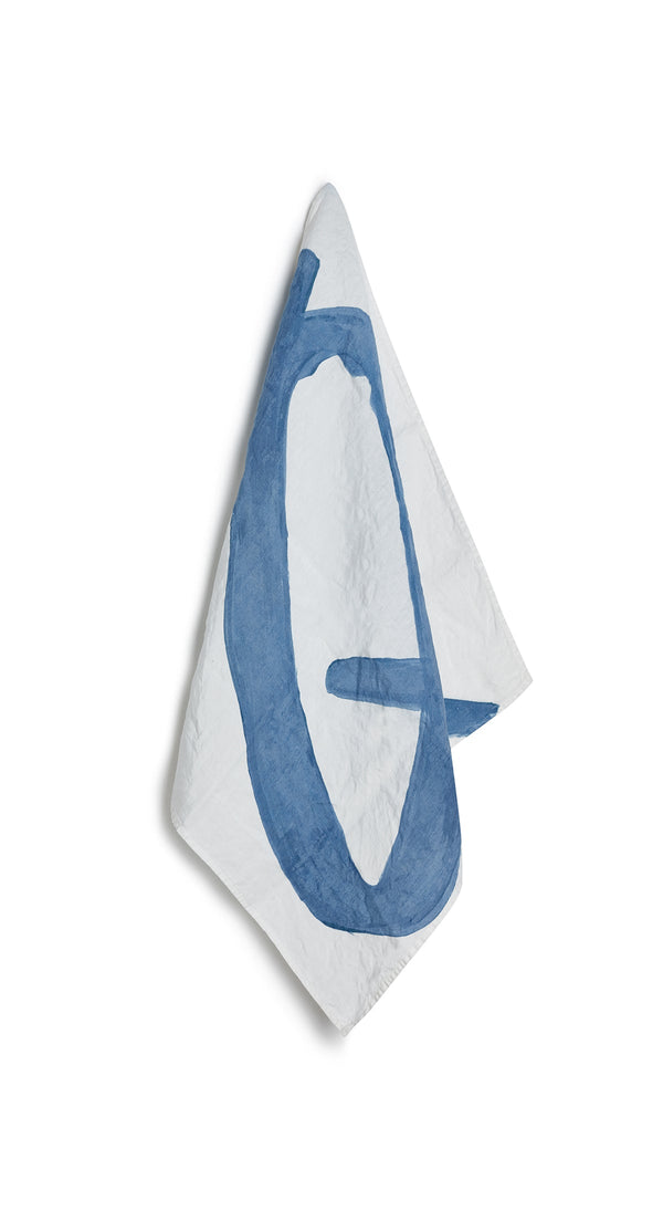 summerill & bishop Alphabet Napkin 'Q' in Powder Blue 50x50cm
