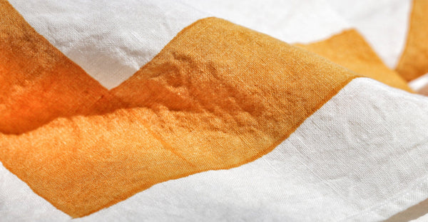 Summerill & Bishop Alphabet Napkin 'R' In Mustard Yellow 50x50cm