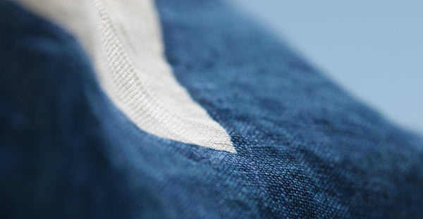 Summerill & Bishop Alphabet Napkin 'U' In Midnight Blue 50x50cm