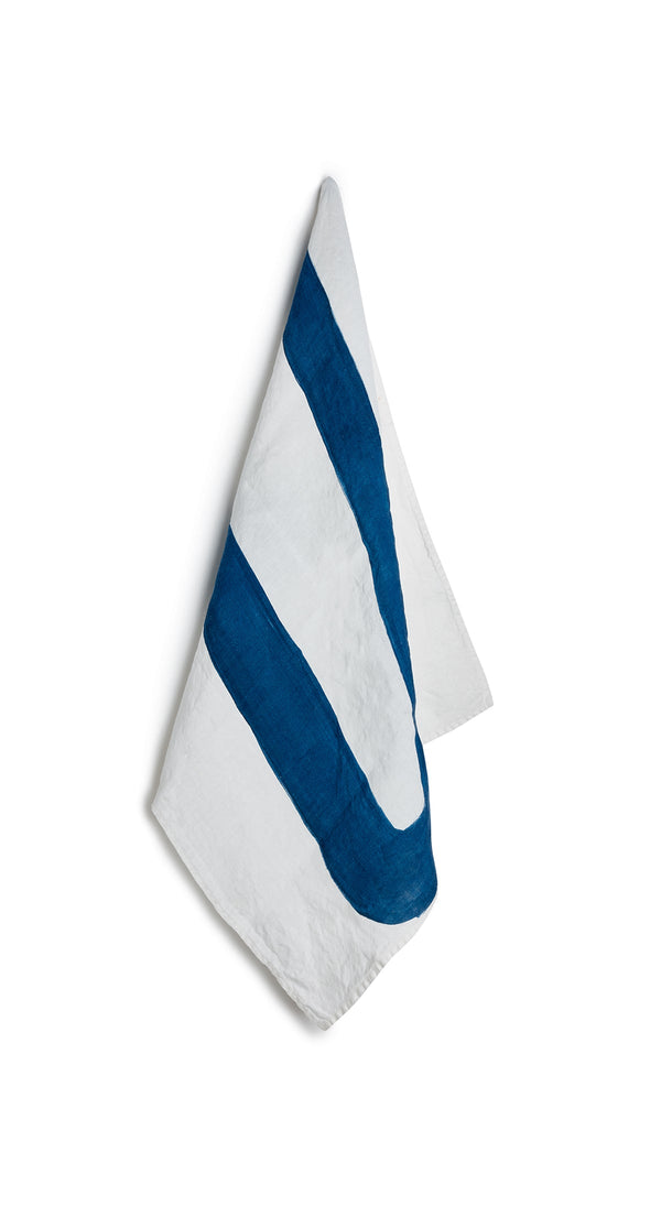 summerill & bishop Alphabet Napkin 'U' in Midnight Blue 50x50cm