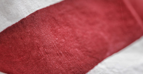 Summerill & Bishop Alphabet Napkin 'X' In Claret Red 50x50cm