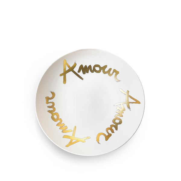 summerill & bishop Amour Amour Amour Porcelain Bowl in Matte Gold