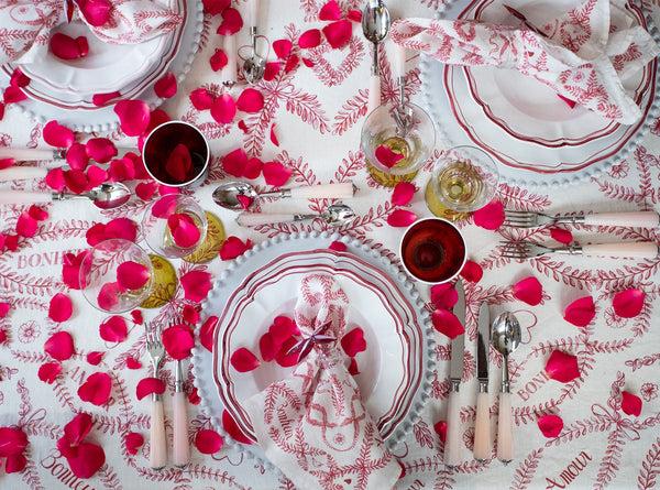 Summerill & Bishop 'Amour Bonheur' Linen Napkin 50x50cm