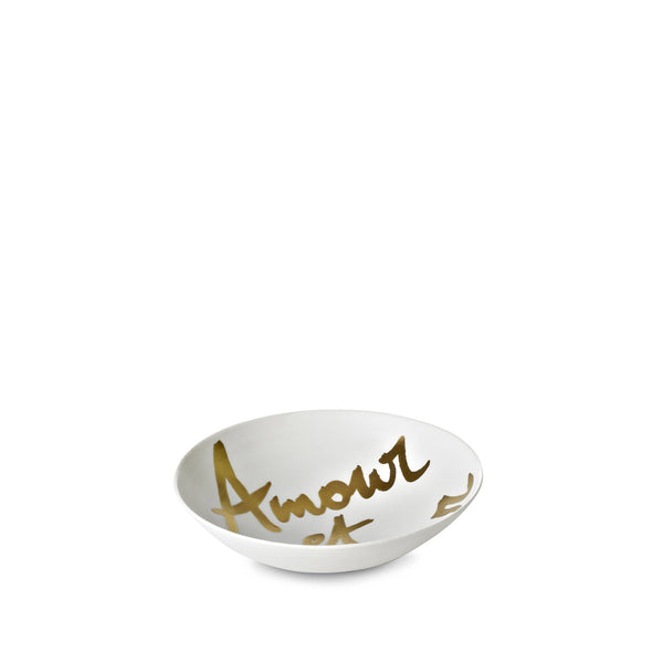 summerill & bishop Amour Bonheur Porcelain Bowl in Matte Gold