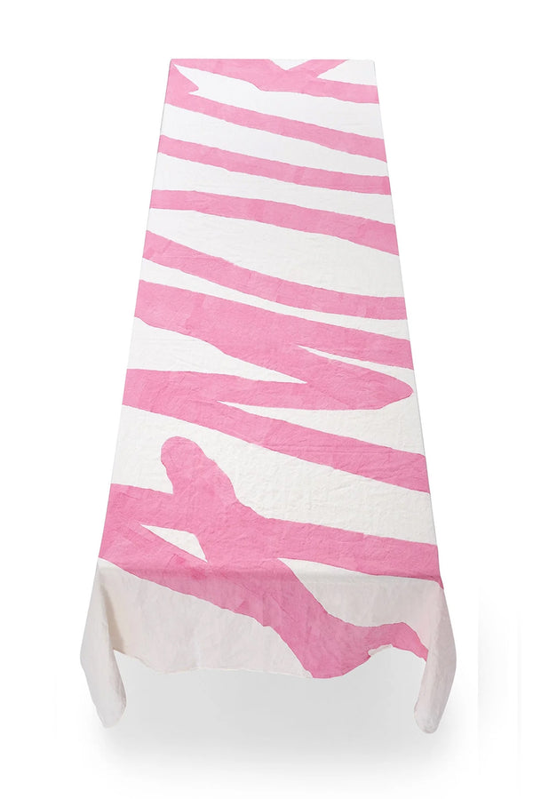 Summerill & Bishop 'Amour' Word Linen Tablecloth In Rose Pink