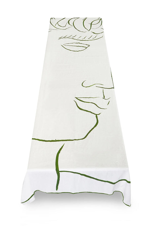 Summerill & Bishop 'Antinous I' Summerill & Bishop X Luke Edward Hall Linen Tablecloth