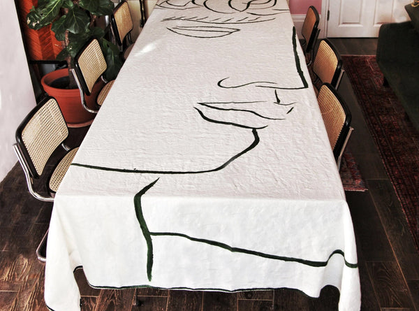 Summerill & Bishop 'Antinous I' Summerill & Bishop X Luke Edward Hall Linen Tablecloth