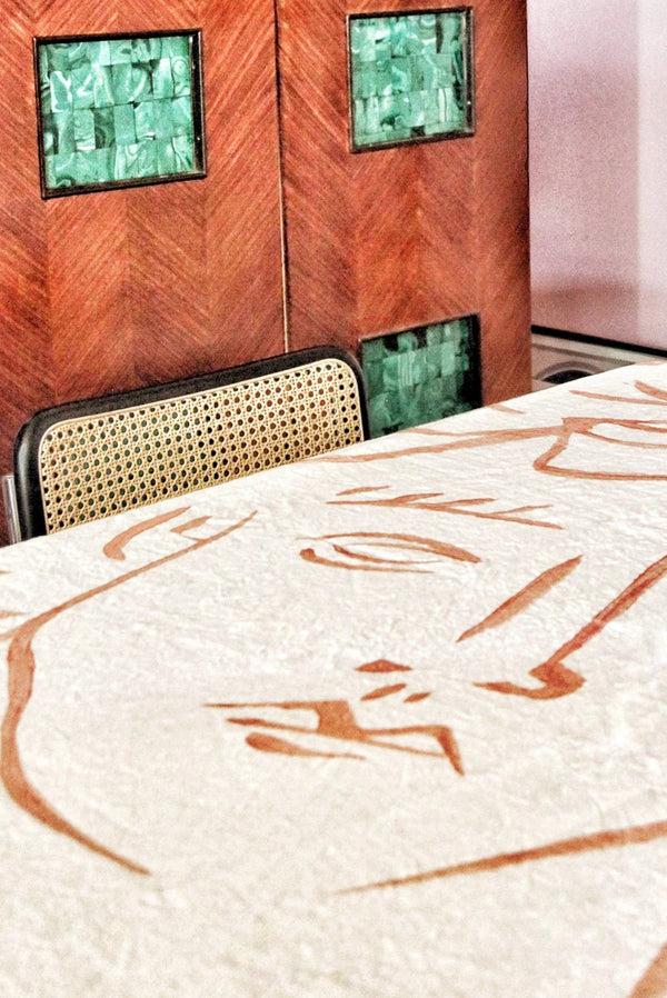 Summerill & Bishop 'Antinous II' Summerill & Bishop X Luke Edward Hall Linen Tablecloth