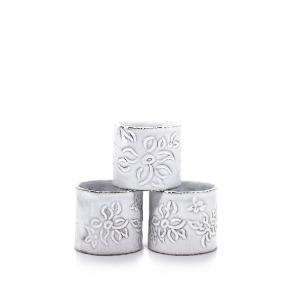 summerill & bishop Astier de Villatte x Summerill & Bishop Napkin Ring with Falling Flower