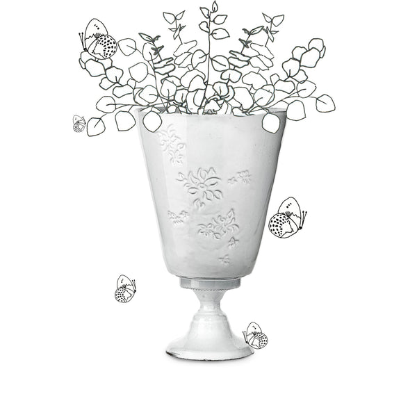 Summerill & Bishop Astier De Villatte X Summerill & Bishop Vase With Falling Flower 31cm
