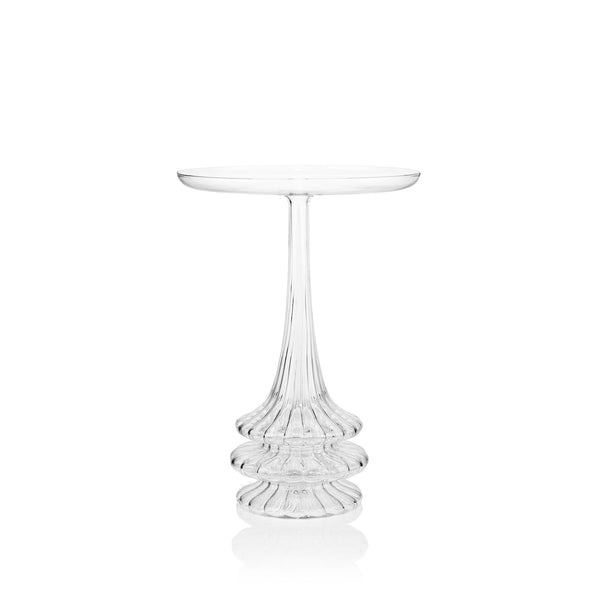 summerill & bishop Aurora Clear Handblown Glass Cake Stand 40cm