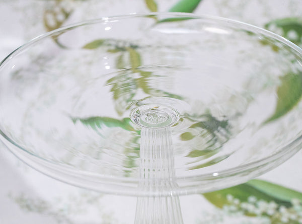 Summerill & Bishop Aurora Clear Handblown Glass Cake Stand & Dome 28cm
