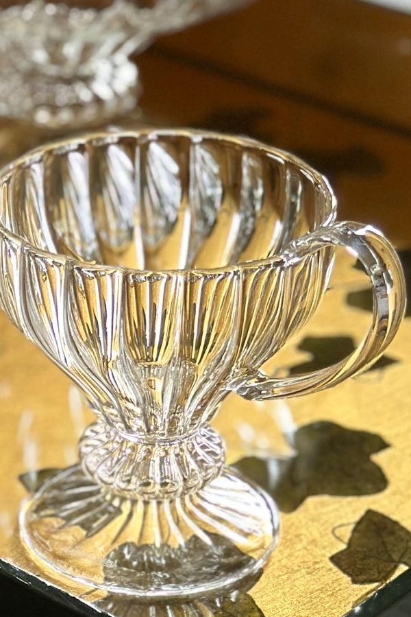 Summerill & Bishop Aurora Clear Handblown Glass Teacup 11cm
